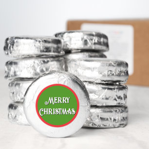 Merry Christmas Script Green Red Dipped Oreo Cookie Favors