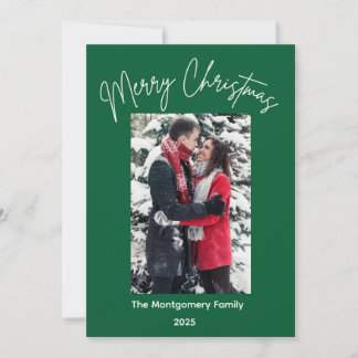 Merry Christmas Script Holiday Card