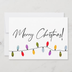 Merry Christmas Script Holiday Lights Family Name 