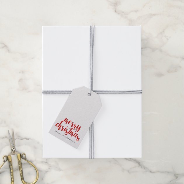 Merry Christmas Script | HOLIDAYS Gift Tags