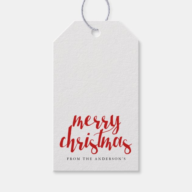 Merry Christmas Script | HOLIDAYS Gift Tags