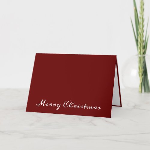 Merry Christmas Script Red Simple Modern Holiday
