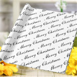 Merry Christmas Script Text Black and White Wrapping Paper<br><div class="desc">Customize the text and easily create your personalized Christmas wrapping paper. Click CUSTOMIZE FURTHER to change the background color or text color. You can TRANSFER this DESIGN on other Zazzle products and adjust it to fit most of the Zazzle items. Standard Studio designs are made in high-resolution vector graphics for...</div>