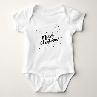 Merry Christmas - Script typography and stars
