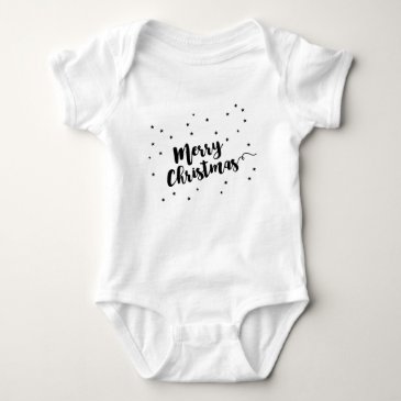 Merry Christmas - Script typography and stars