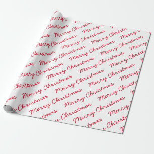 Merry Christmas Script  Wrapping Paper