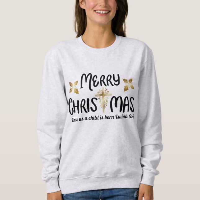 Merry Christmas Scripture Sweatshirt (Front)