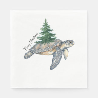 Merry Christmas Sea Turtle Napkins