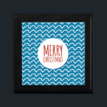 Merry Christmas Seamless Pattern Blue Texture Keepsake Box<br><div class="desc">Merry Christmas Seamless Pattern Blue Texture</div>