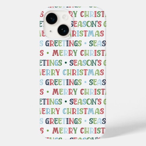 Merry Christmas seamless pattern Case_Mate iPhone 14 Case