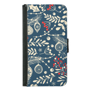 Merry Christmas: Seamless Winter Vintage Samsung Galaxy S5 Wallet Case