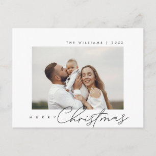 Merry Christmas, Season Greeting, Family Photo Postcard