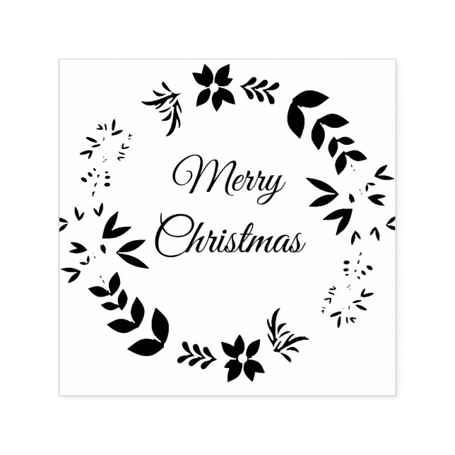 Merry Christmas Self Inking Rubber Stamp (Design)