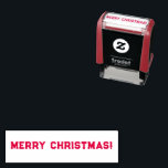 Merry Christmas Self-inking Stamp<br><div class="desc">This Merry Christmas self-inking stamp is sure to spread good cheer Popcorn Anime party style! Remember to stamp it all over your Christmas cards and gift tags! Popcorn Anime - designs for smiles and laughter. For more fun,  visit: www.popcornanime.com</div>