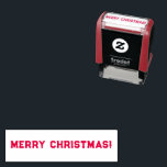 Merry Christmas Self-inking Stamp<br><div class="desc">This Merry Christmas self-inking stamp is sure to spread good cheer Popcorn Anime party style! Remember to stamp it all over your Christmas cards and gift tags! Popcorn Anime - designs for smiles and laughter. For more fun,  visit: www.popcornanime.com</div>