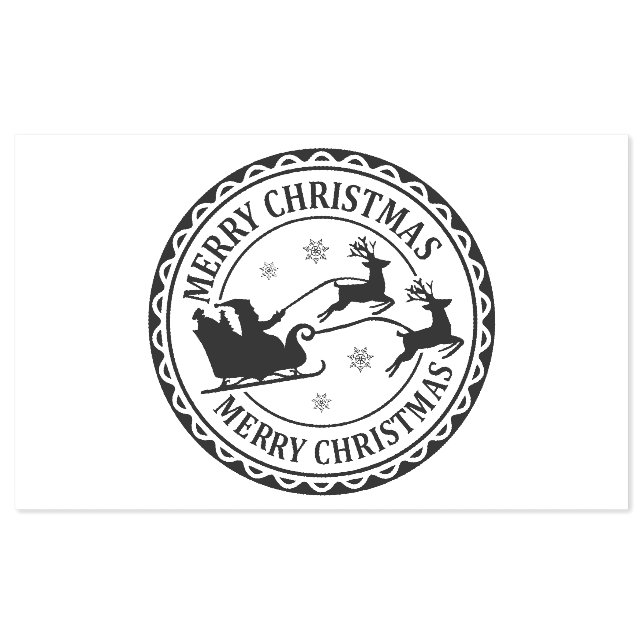 Merry Christmas Self-Inking Stamp | Holiday Cards, (Design)