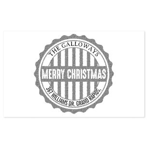 Merry Christmas Self-Inking Stamp Holiday Cards,