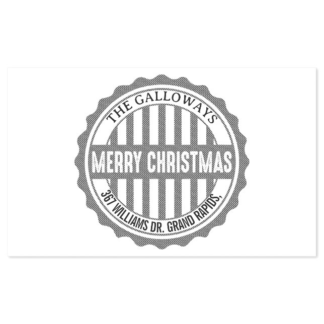 Merry Christmas Self-Inking Stamp | Holiday Cards, (Design)