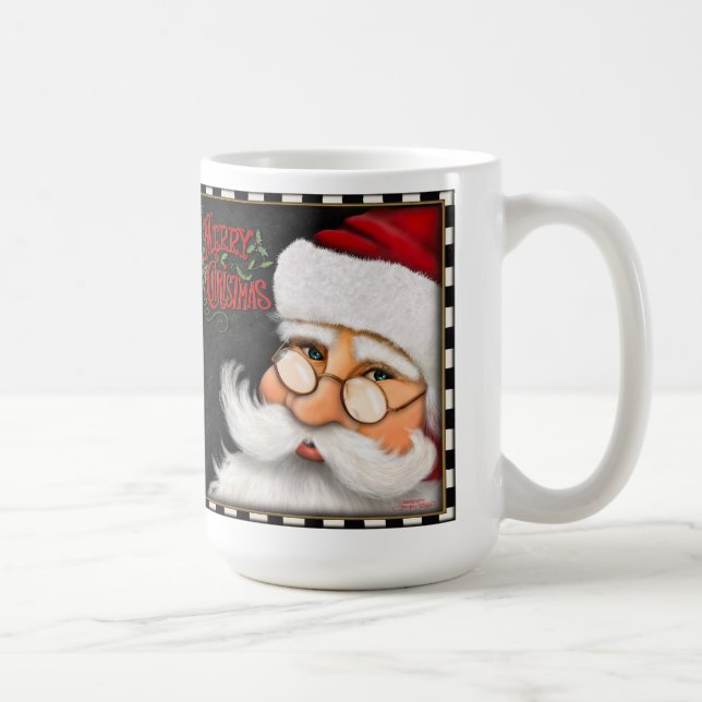 Merry Christmas Serious Santa Face Inspirivity Mug (Right)