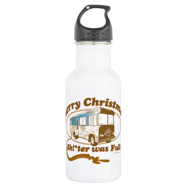 Merry Christmas Sh!*ter was Full Stainless Steel Water Bottle (Front)