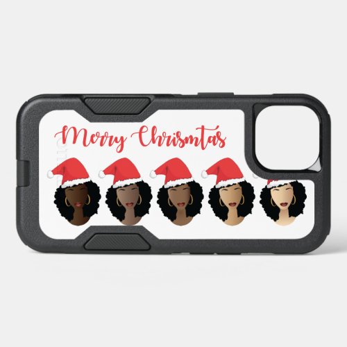 Merry Christmas Shades of Melanin Black Women iPhone 13 Case