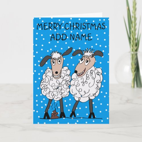 Merry Christmas Sheep Card