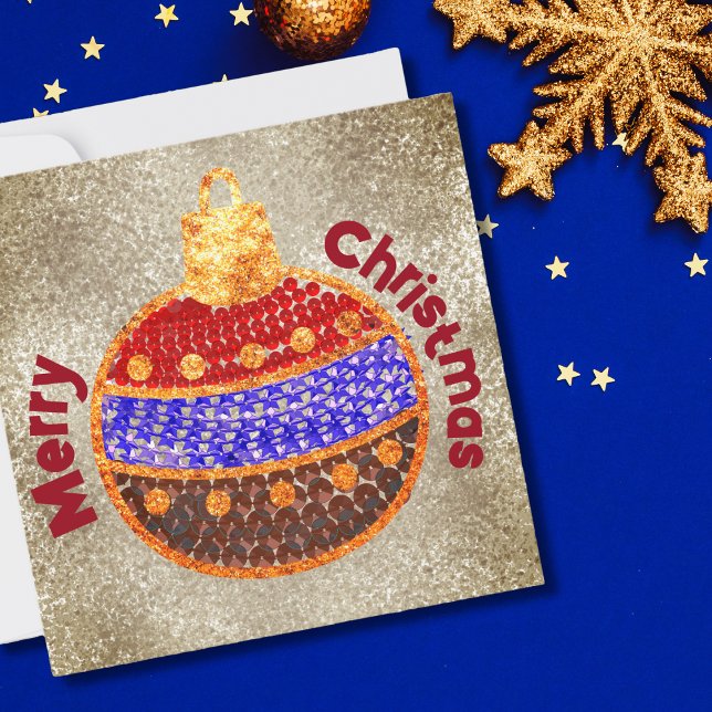 Merry Christmas - shining bauble with sequins (Creator Uploaded)