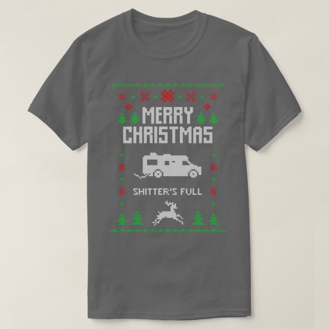 Merry Christmas Shitteramp Full Funny Christmas Va T-Shirt (Design Front)