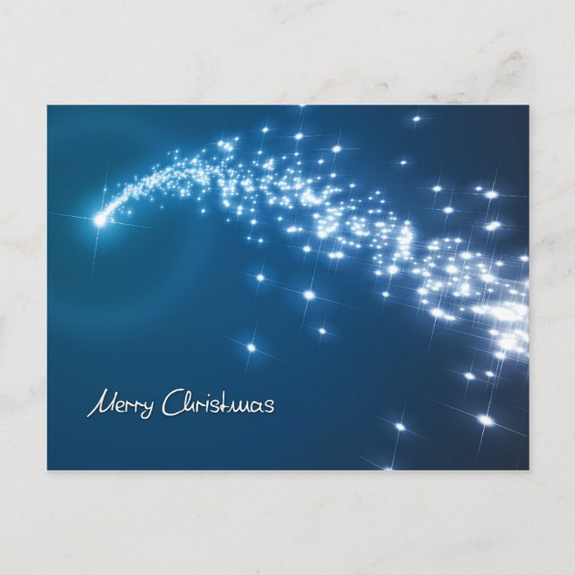 Merry Christmas shooting star Holiday Postcard (Front)