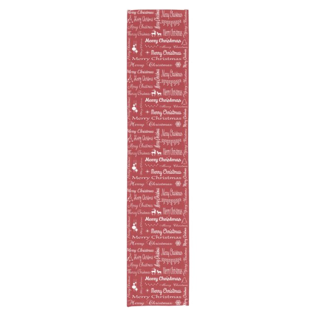 Merry Christmas Short Table Runner (Front)