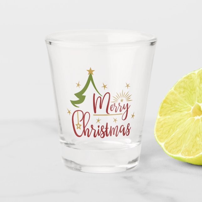 Merry Christmas Shot Glass (Front)