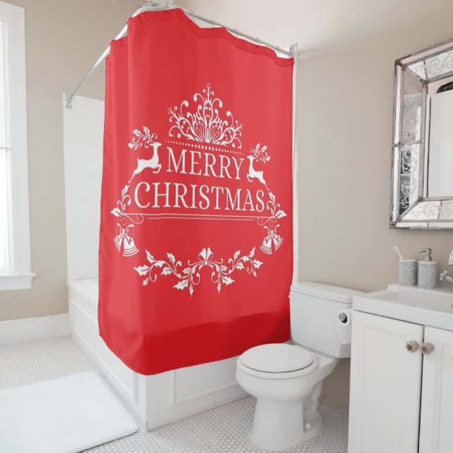 Merry Christmas Shower Curtain (In Situ)
