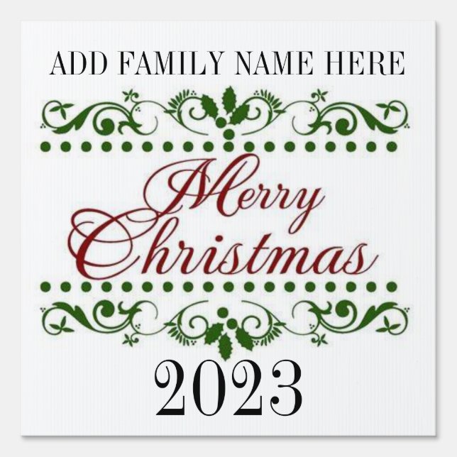 Merry Christmas Sign (Front)
