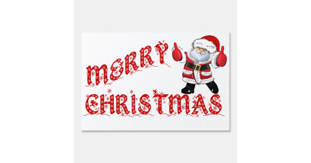 Merry Christmas Sign | Zazzle.com