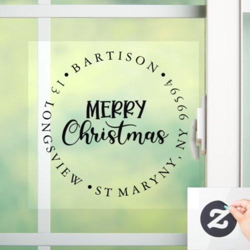 Merry christmas sign shop door thank you 