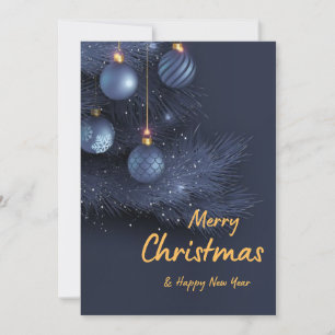 Merry Christmas Silver Bubbles Invitation