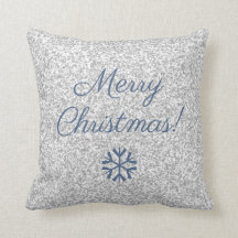 Merry Christmas Silver Gray Glitter Texture