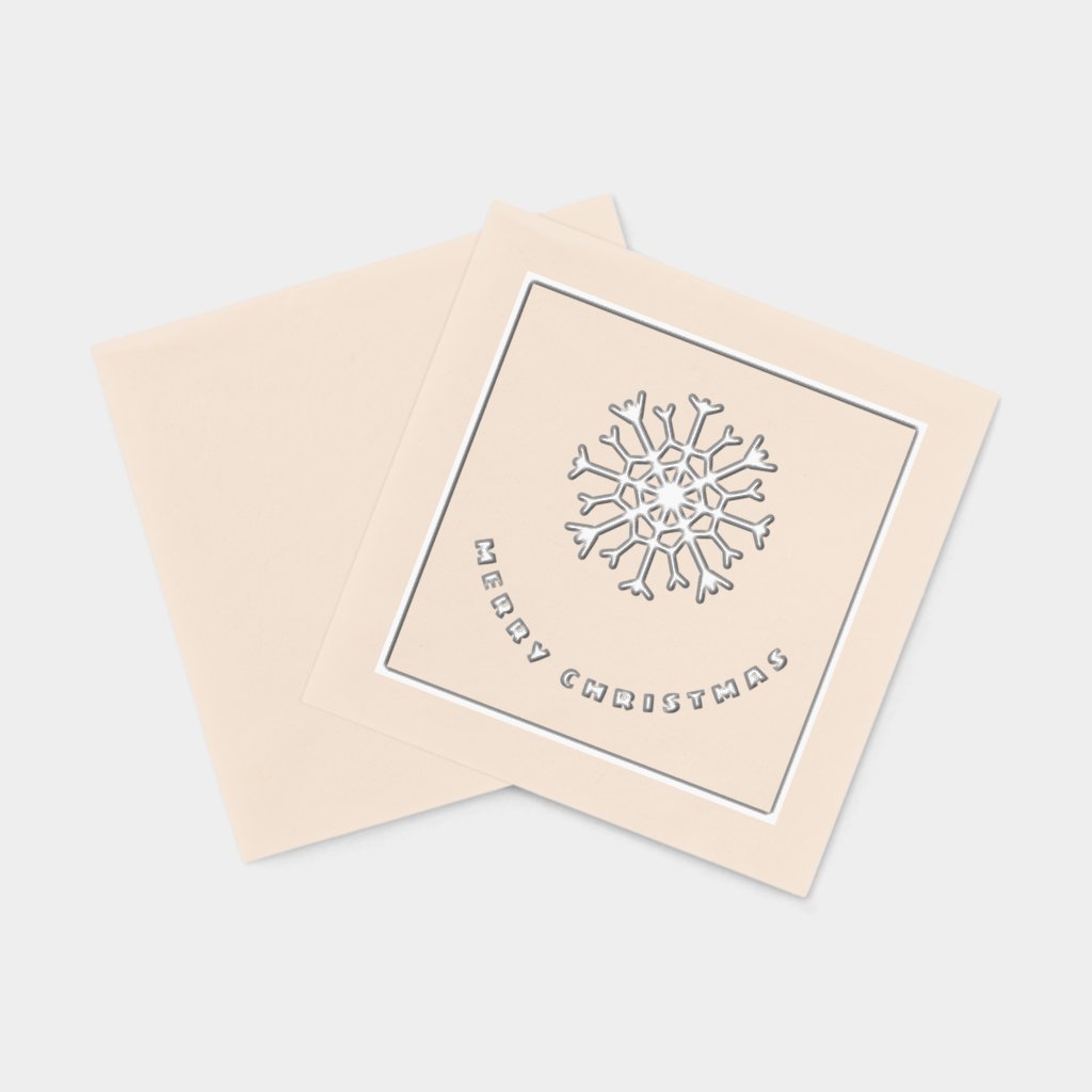 Merry Christmas silver snowflake chic