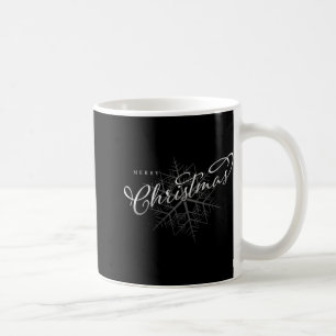Merry Christmas Silver Snowflake T Shirt Coffee Mug