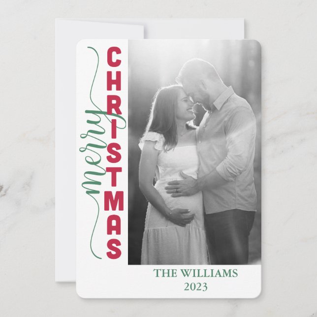 Merry Christmas Simple Christmas Card (Front)