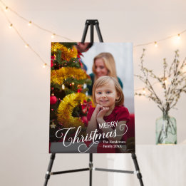 Merry Christmas Simple Custom Photo Foam Board