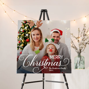 Merry Christmas Simple Custom Photo Foam Board