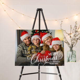 Merry Christmas Simple Custom Photo Foam Board