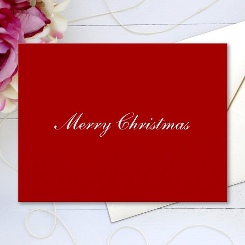 Merry Christmas Simple Elegant Script Text Postcard