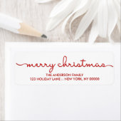 Merry Christmas Simple Hand Lettered Script Label (Insitu)