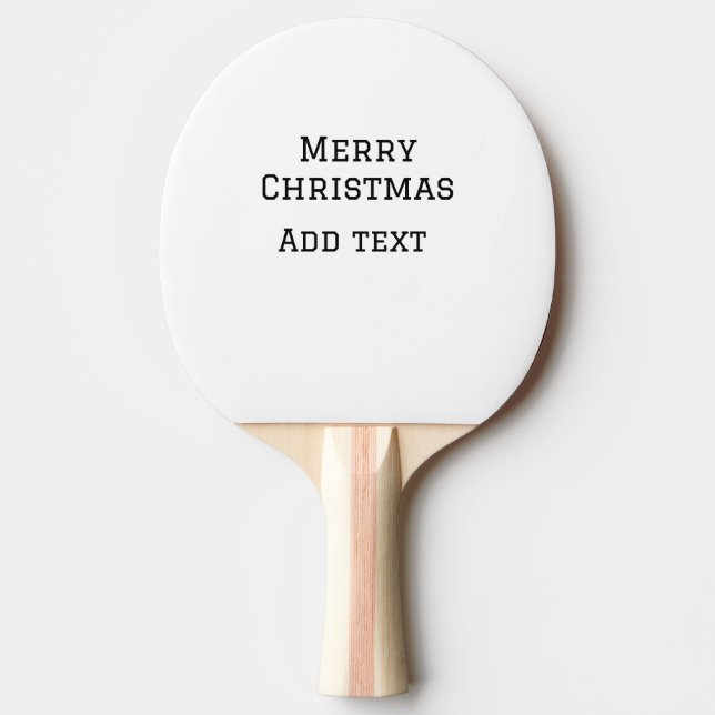 Merry Christmas simple minimal add name text moder Ping Pong Paddle (Front)