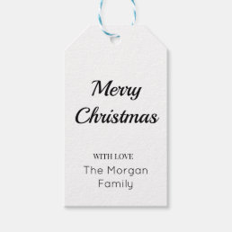 merry christmas simple minimal gift tag