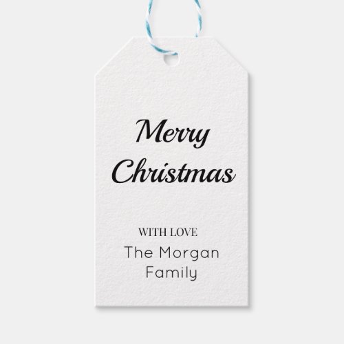 merry christmas simple minimal gift tag