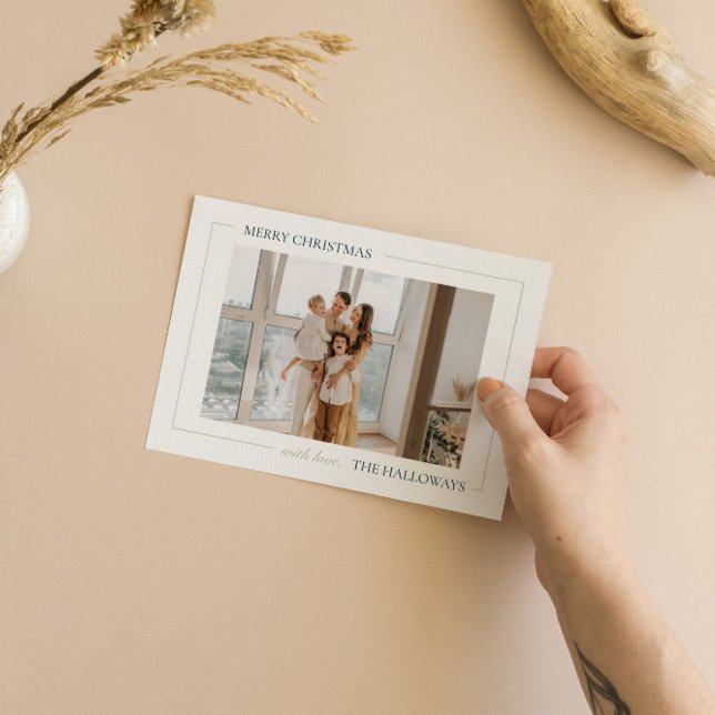 Merry Christmas Simple Modern Holiday Photo Card (Creator Uploaded)