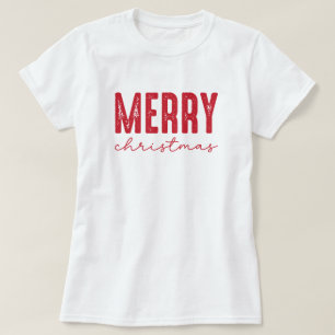 Merry Christmas Simple Script Holiday T-Shirt